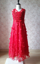 A-Line Princess Floor Length Flower Girl Dress-Tulle Sleeveless Scoop Neck NWT image 5