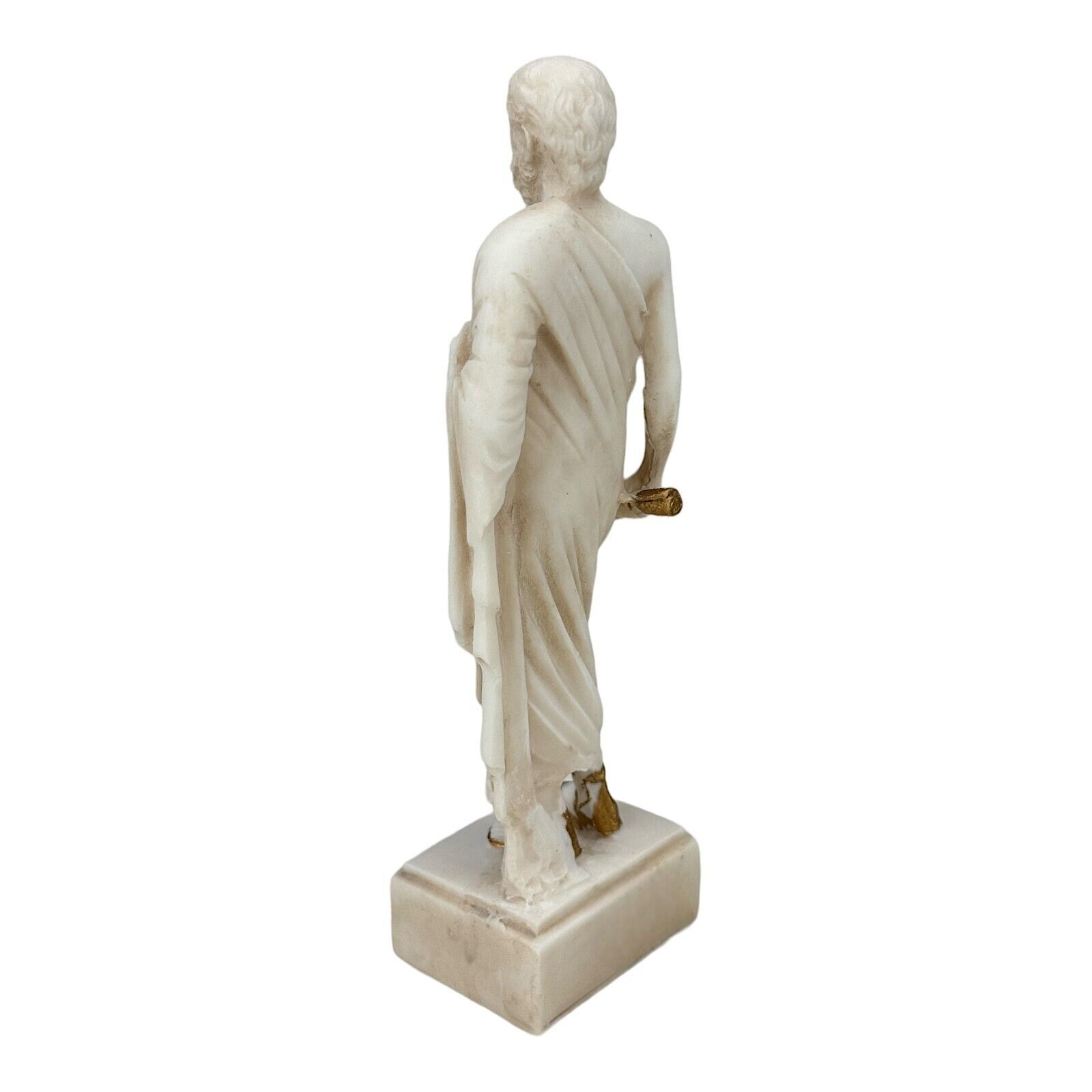 Socrates Greek Philosopher Teacher Cast Alabaster Statue Sculpture Grey Patina Item image 4