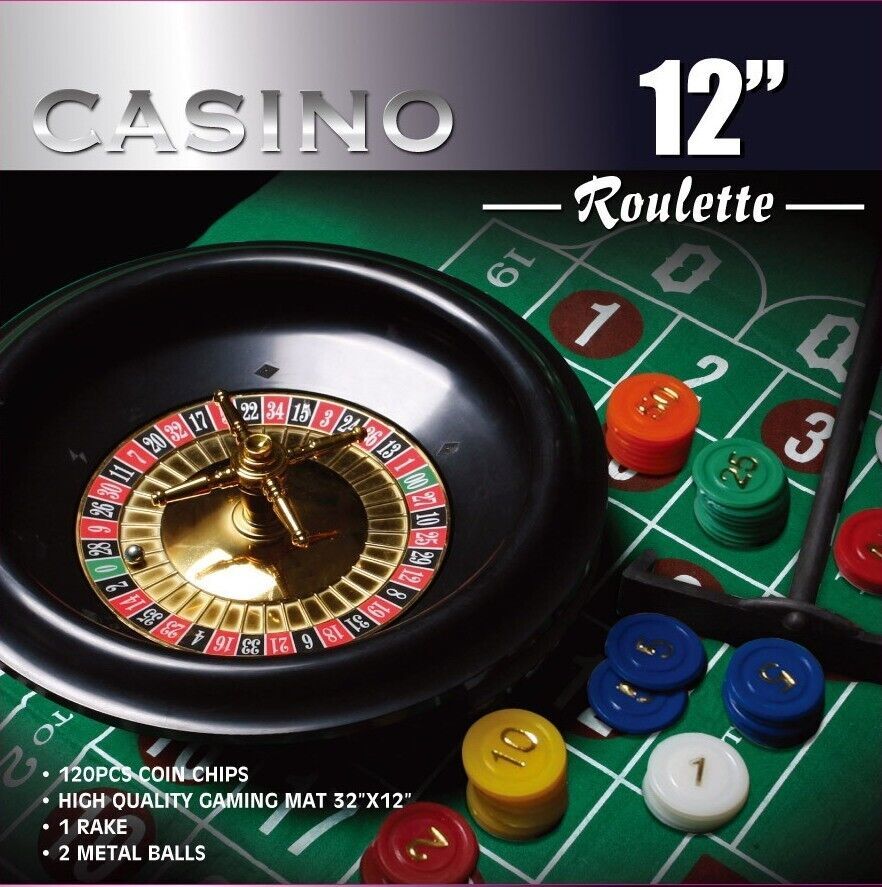 DA VINCI 12 Inch Roulette Wheel Game Set with Game Layout, 120 Mini