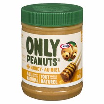 2 Jars of Kraft Only Peanuts All Natural Peanut Butter with Honey 750g Each - $30.00