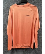 Columbia PFG Shirt Omni Shade Mens Medium Orange Performance Fishing Gear - £16.59 GBP