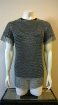 Aluminium Chain Mail Shirt Butted Chainmail Haubergeon Medieval Costume Armour - £109.98 GBP+