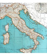 Italy Sardinia Adriatic Mediterranean Sea 1935 Map Europe 14 x 11&quot; LGAD99 - €43,57 EUR