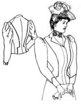 Past Pattern #113 Circa 1899 -1910 Tailored Jacket Coat Ladies 10 pastpattern113 - $24.62