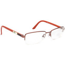 Christian Dior Eyeglasses CD3697 H0P Brown/Red Half Rim Italy 52-17 135 Crystals - £63.79 GBP