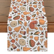 Turkey Pie | Thanksgiving Table Runner 48x13 – 100% Polyester, Rustic Fa... - $14.97