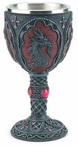 NEW Gothic Decor Gifts Ritual Chalice Ceremonial Dragon Head Goblet Wine... - $39.95