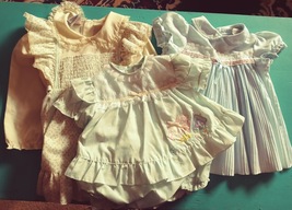 Nana&#39;s Pet, Mayfair and Made in USA Vintage baby dresses Lot of 3 - £15.80 GBP