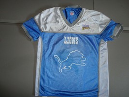 Blue Detroit Lions Reversible Flag Football NFL Screen Jersey Adult S Excellent - £14.08 GBP