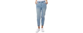 MSRP $49 Dollhouse Juniors&#39; Double Button Jean Joggers Size Medium (STAINED) - £8.09 GBP