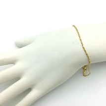 ITAOR vermeil chain bracelet yellow gold on sterling silver delicate Ita... - $25.00