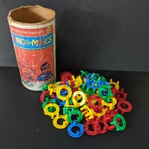 Ringa-Majigs Building Toy in Original Canister 1973 (70 Pieces) - $36.35
