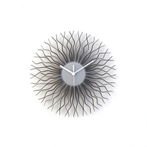 Attractive sunburst wall clock in shades of black silver - Radium dark - £101.45 GBP+