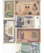 World Banknotes, Lot of 6, Mixed Collection, WBN-1 - $45.27