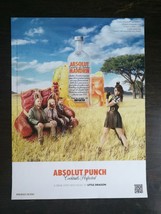 2012 Absolut Vodka Absolut Punch Madrin Full Page Original Color Ad  RARE 1221  - £13.46 GBP