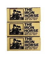 Iron Horse BBQ Restaurant Closed Vintage Box Matches Lot Of 3 Deadstock E11 - $549.97 MXN