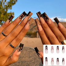24Pcst Fake Nails Ballet Coffin Press On Wearing Tips Full Cover Model B4 - $6.10