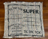 Tic Tac Toe Super + Checkers Chess Board Cotton Knit Fabric Game Board M... - $10.95