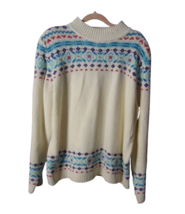 Alfred Dunner Fair Isle All Wrapped Up Sweater Size XL Winter Beading Ch... - $49.50