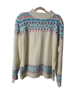 Alfred Dunner Fair Isle All Wrapped Up Sweater Size XL Winter Beading Ch... - $49.50