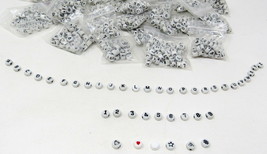 1000+ Baby Beads Plastic Letter #s Round 1/4&quot; White Black Red Hearts US Seller - £30.84 GBP