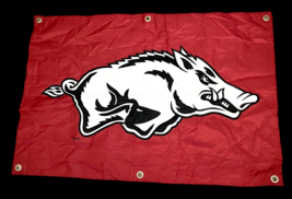 Arkansas Razorbacks Outdoor Flag 2ft x 3ft Tusk Fan Decor Man Cave Dorm Room - $27.83