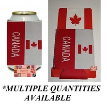 CANADA MAPLE LEAF CAN Bottle KOOZIE COOLER Wrap Insulator Sleeve Jacket ... - £4.78 GBP+