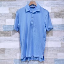 POLO Ralph Lauren Vintage Lisle Polo Shirt Blue Stripe Pima Cotton Mens ... - £31.60 GBP