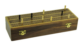 Scratch &amp; Dent Classic Hinged Wood Cribbage Board with 9 Pegs Included - £15.40 GBP