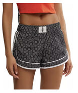 FP Movement Women&#39;s Varsity Blues Printed Shorts Black and White Floral ... - $39.19 CAD