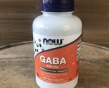 NOW FOODS GABA 500 mg + B-6 - 200 Veg Capsules Small Dent Exp 12/28 - £10.29 GBP