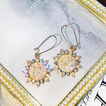 New Bohemian Crystal Pearl Long Tassel Earrings Geometric Heart Pendant Earrings - £7.61 GBP