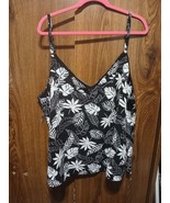 GEORGE - Black White Floral - Womens Camisole SZ 24 Adjustable Spaghetti... - $15.49 CAD