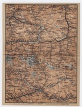 1903 ORIGINAL ANTIQUE MAP OF HIGH HOHE TAUERN GROSSGLOCKNER / AUSTRIA - $21.44