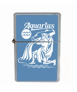 Aquarius Rs1 Flip Top Oil Lighter Wind Resistant With Case - £11.83 GBP