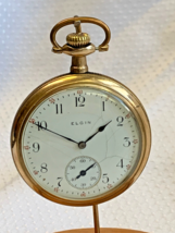 Antique 1915 Elgin Pocket Watch 20Yr Warranted 18186988 16S 17J Openface Working - £183.77 GBP