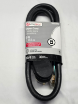 BRAND NEW Utilitech 6 Foot 3-Prong Black Appliance Dryer Cord 10/4 Gauge 30AMP - £9.62 GBP