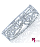 2.80 Karat Diamant Armreif Klappbar Damen Armband Kunst Deko 14k Weiss Gold - €7.542,77 EUR