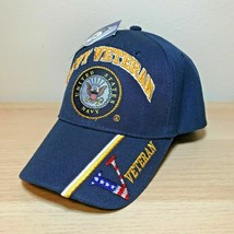 Official US Navy Licensed Cap Navy Veteran &amp; Navy Emblem Navy Blue Cap Hat - £18.05 GBP