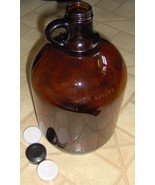 one 1 Gallon amber brown PACKER JUG Bottle Owens illinois 1943 Duraglas ... - $78.57
