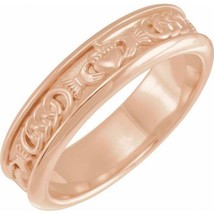 Authenticity Guarantee 
18K Rose Gold Claddagh Band Ring - £1,443.31 GBP+
