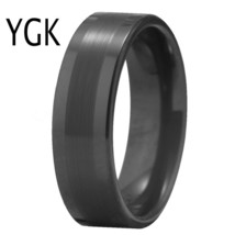 Jewelry Matte Line Back Pipe Tungsten Ring Comfort Fit Design New Men's Classic  - £28.81 GBP