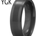 Ry matte line back pipe tungsten ring comfort fit design new men s classic wedding thumb155 crop