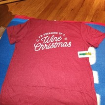NEW Tipsy Elves Womens size L holiday t-shirt, &quot;Im dreaming of a wine Christmas&quot; - £15.75 GBP