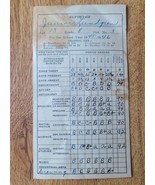 Vintage 1945-1946 Middle School 8th Grade Report Card 40s Jr High  - $19.34