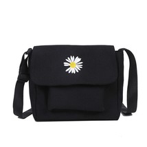 Women Shoulder Bag Embroidery Daisy Phone Crossbody Bag Outdoor Canvas H... - £19.14 GBP