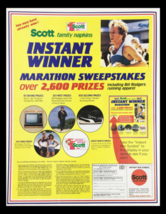 1985 Scott Family Napkins Marathon Sweepstakes Circular Coupon Advertise... - £14.80 GBP