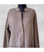 Eileen Fisher Wool Blend Button Front Jacket Cardigan Brown Long Sleeve ... - $92.65 CAD