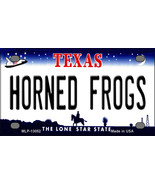 Horned Frogs Texas Novelty Mini Metal License Plate Tag - £11.76 GBP