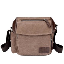 Vintage Small Men Messenger Bags Canvas Casual Crossbody Bags For Men - £31.85 GBP